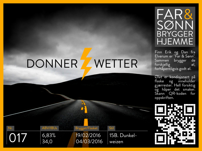 017 - Donnerwetter Dunkel Weizen - Etikett