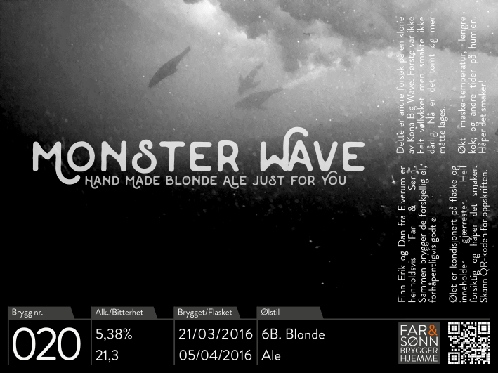 020 - Monster Wave II - Etikett
