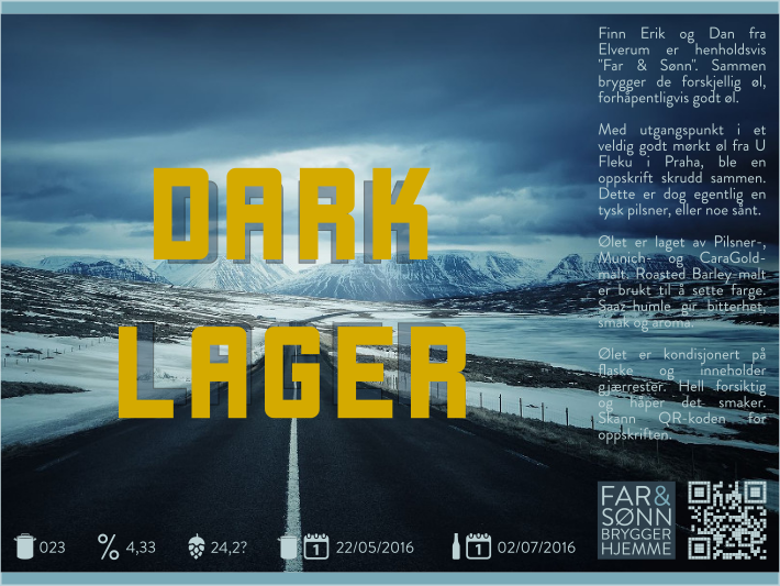 023 - Dark lager - Etikett